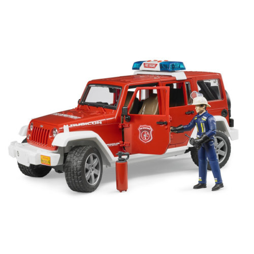 Bruder Внедорожник Jeep Wrangler Unlimited Rubicon Пожарная с фигуркой