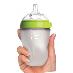 Comotomo бутылочка для кормления 250 мл цвет зеленый
