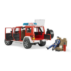 Bruder Внедорожник Jeep Wrangler Unlimited Rubicon Пожарная с фигуркой
