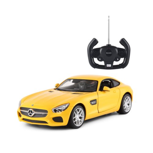 Машинка на радиоуправлении (На Батарейках) Rastar Mercedes AMG GT 1:14 Желтая