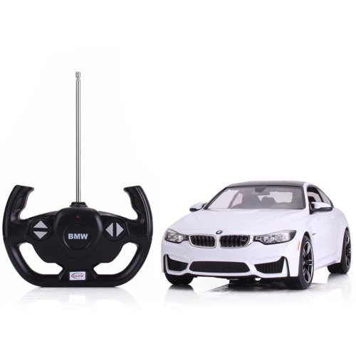 Машинка на радиоуправлении (На Батарейках) Rastar BMW M4 Coupe 1:14 Белая