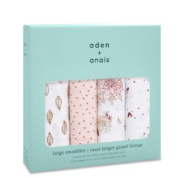 Aden+Anais Набор из 4 муслиновых пеленок Dahilas 120×120 см