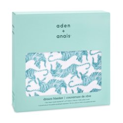 Aden+Anais 4-х слойное муслиновое одеяло Dancing tigers 120×120см