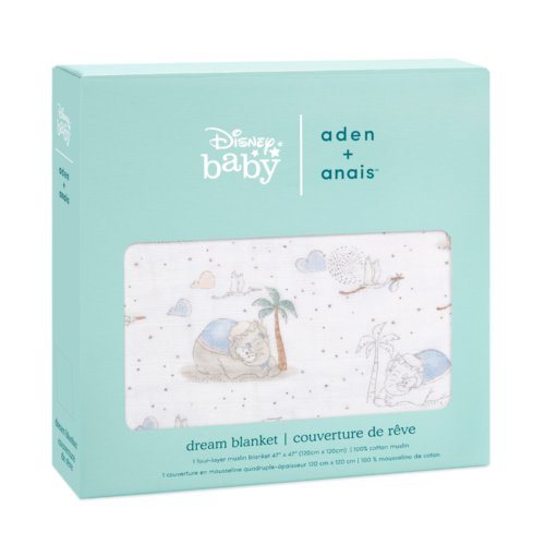 Aden+Anais 4-х слойное муслиновое одеяло My darling Dumbo 120×120см