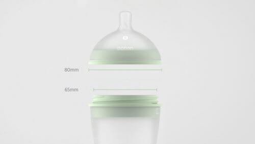 BORRN бутылочка для кормления из силикона 240 мл цвет зеленый