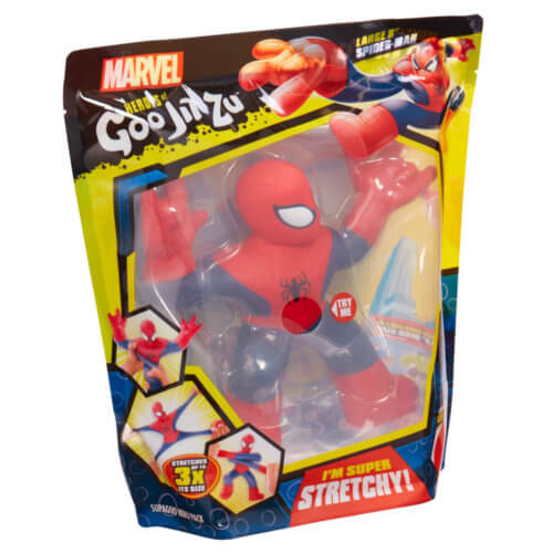 Гуджитсу Человек-Паук XL. Тянущаяся фигурка Goojitzu Spider-man. TM GooJitZu