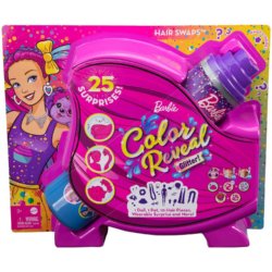 Barbie Игровой набор Barbie® Color Reveal™  Кукла-сюрприз из серии Блеск Сменные прически в непрозрачной упаковке HBG39