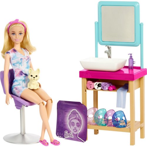 Barbie Игровой набор Barbie® День в Спа с куклой и масками для лица HCM82