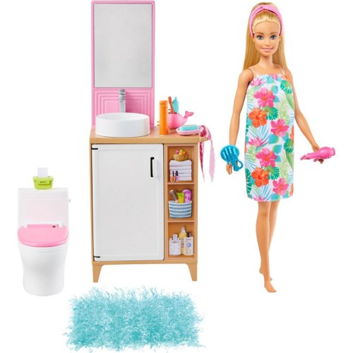 Barbie Кукла в ванной комнате с аксессуарами GRG87
