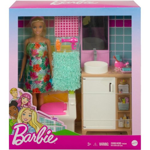 Barbie Кукла в ванной комнате с аксессуарами GRG87