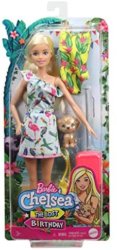 Barbie Игровой набор Barbie Chelsea «The Lost Birthday» Кукла блондинка в платье с питомцем и аксессуарами GRT87