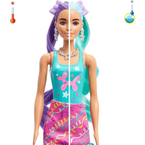 Barbie Игровой набор Barbie® Color Reveal™ Кукла-сюрприз из серии Блеск: Сменные прически HBG41