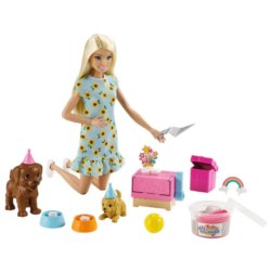 Barbie®Игровой набор Вечеринка Puppy Party™, кукла с питомцем и аксессуарами GVX75