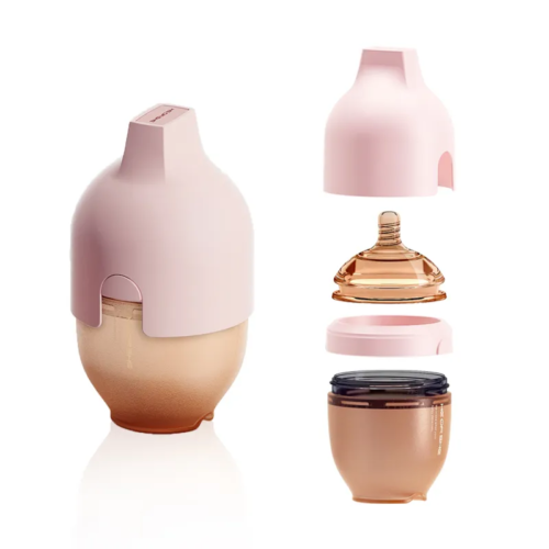 HEORSHE — Антиколиковая бутылочка для кормления 160мл (медленный поток, 0м+)  Ultra Wide Neck Baby Bottle, цвет Розовый