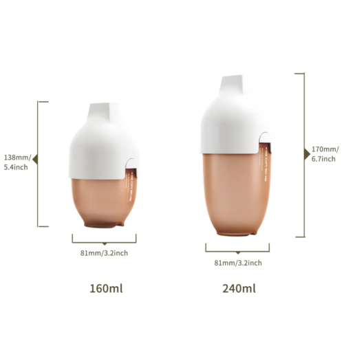 HEORSHE — Антиколиковая бутылочка для кормления 160мл (медленный поток, 0м+)  Ultra Wide Neck Baby Bottle, цвет Белый