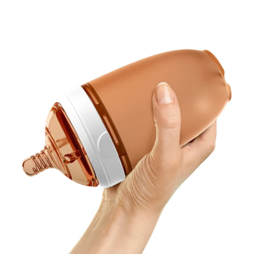 HEORSHE — Антиколиковая бутылочка для кормления 240мл (быстрый поток, 6м+) Ultra Wide Neck Baby Bottle, цвет Белый