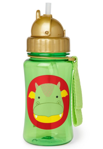 Skip Hop Поильник детский с трубочкой Zoo Straw Bottle — Дракончик