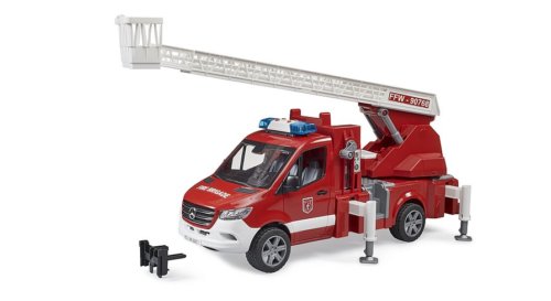 Игрушечная пожарная машина с выдвижной лестницей и помпой Bruder 02673 Машинка Брудер со светом и звуком MB Sprinter