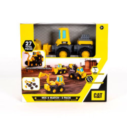 Cat Mix & Match 3 Pack Экскаватор, колесный погрузчик и бетономешалка