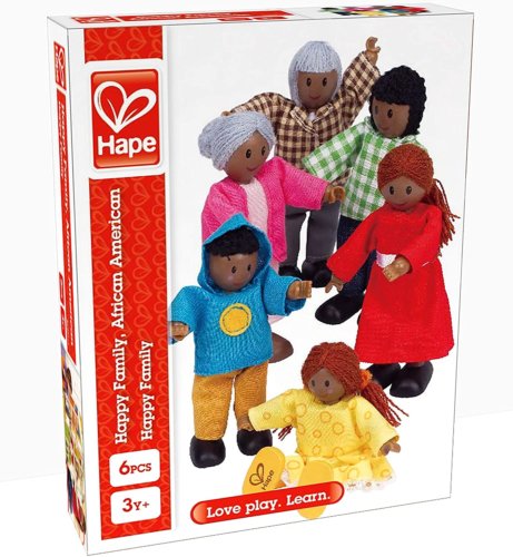 Набор мини-кукол Hape Счастливая афроамериканская семья