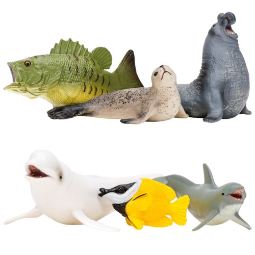 «Мир морских животных»: Белуха, тюлень, дельфин, рыба-лиса, морской слон, окунь