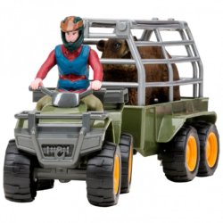 «На ферме»: Перевозка животных (машинка игрушка, фермер, медведь)