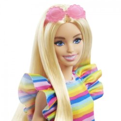 Barbie «Модница» с брекетами в полосатом платье