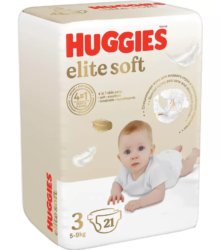 Подгузники «Huggies» Elite soft #3, 5-9 кг, 21шт