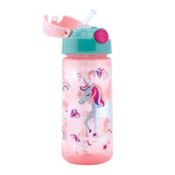 Soft Straw Push Cup with Glitter — 540ml — unicorn
