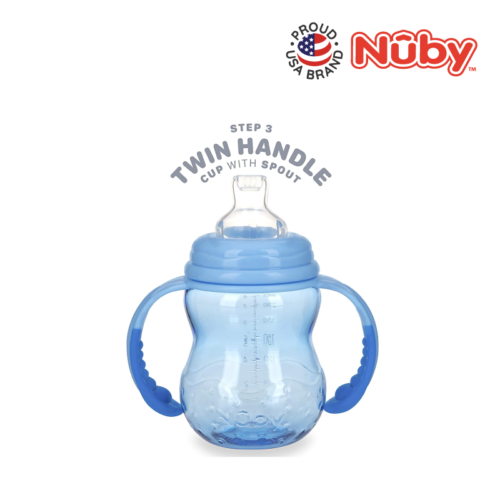 Nuby Stage 2 Bottle 240ml With Spout And With Handles в ассортименте