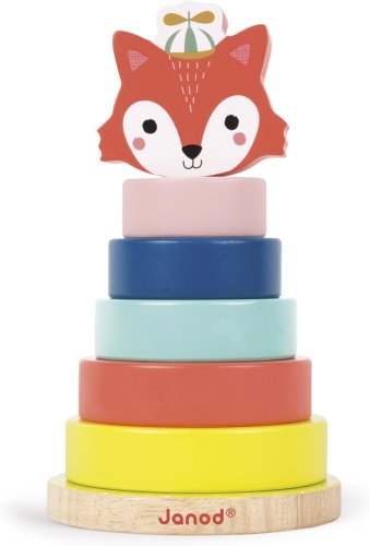 Janod Baby Forest Fox Wood Stacker