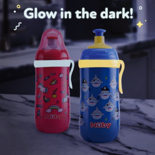 Pop-Up Sipper with Glow-in-the-dark Clip
