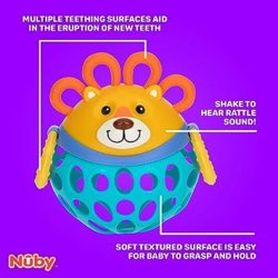 Nuby Interactive Silly Shakers Rattle Teether