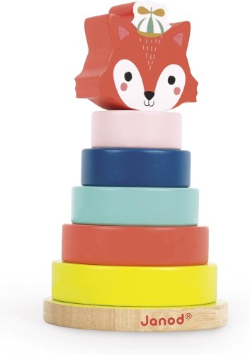 Janod Baby Forest Fox Wood Stacker