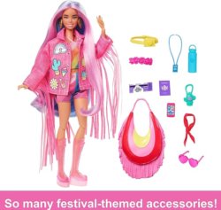 Barbie Extra Fly Кукла с одеждой и аксессуарами для путешествий на тему пустыни