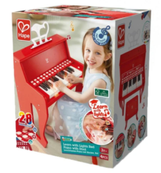 Hape Learn with Lights Red Piano with Stool
