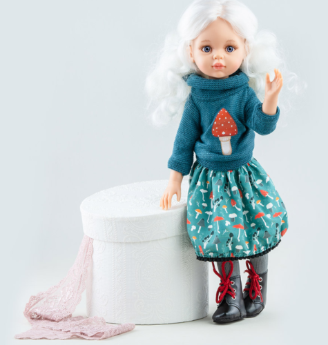 Paola Reina Кукла Сесиль в свитере с мухомором, 32 см