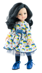 Paola Reina Кукла Лиу в платье с ежиками, 32 см